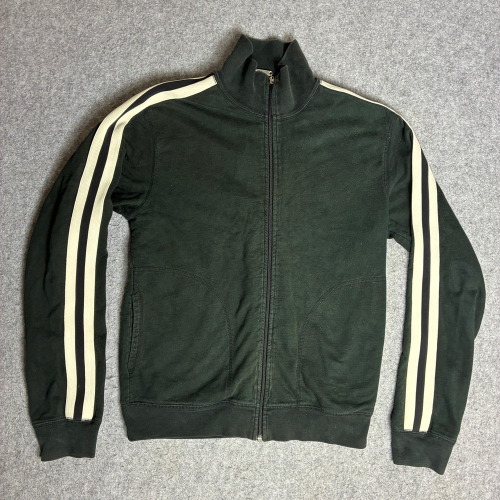 Juicy Couture Track Jacket Black Striped Zip Up Mock Neck JM Logo Small